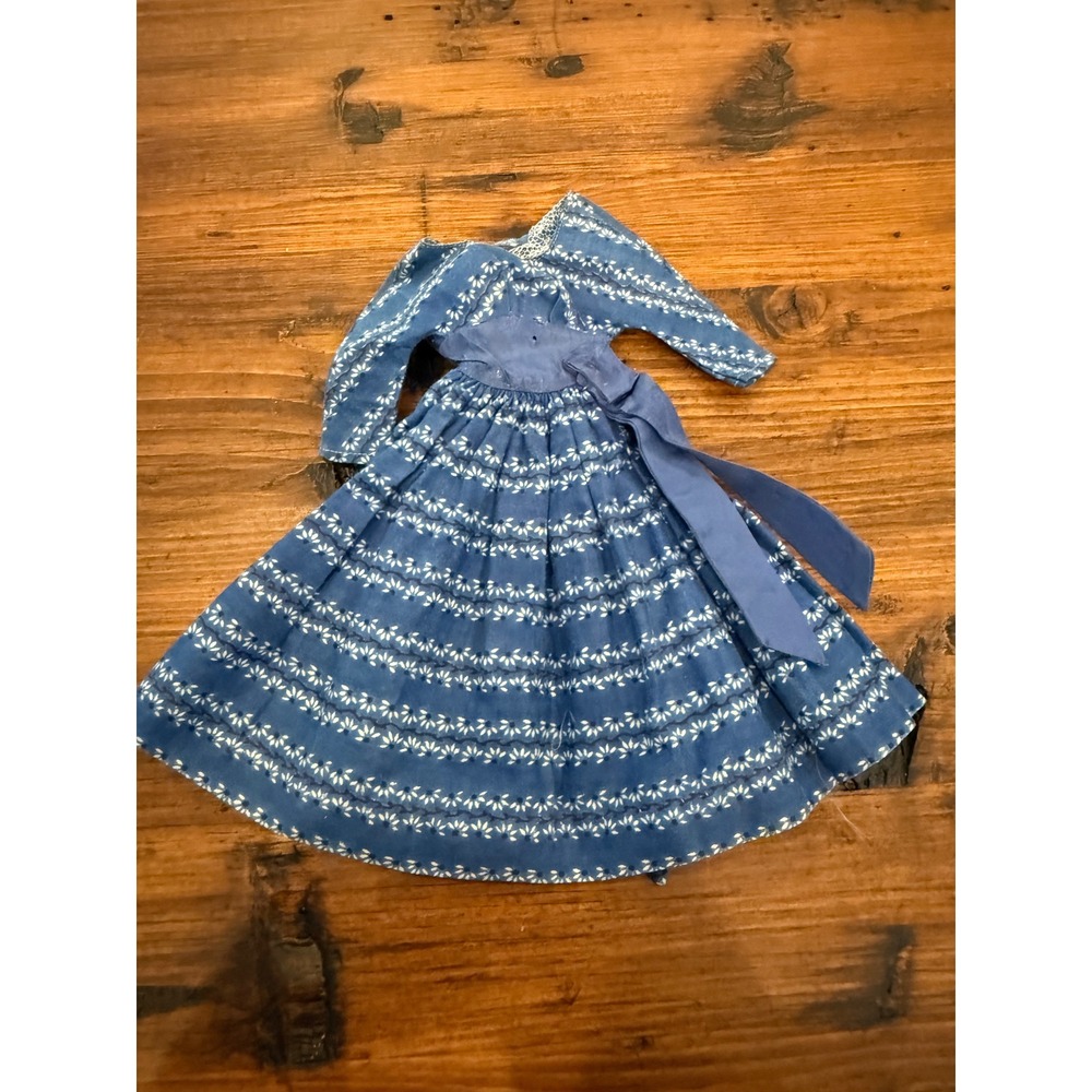 Vintage Barbie LETS DANCE Dress #978 Mattel 1960-1962 Blue Floral